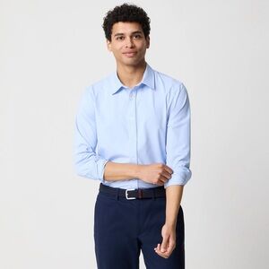 NWT J.Crew Factory All-Day Performance Shirt Size Medium Heather Light Blue